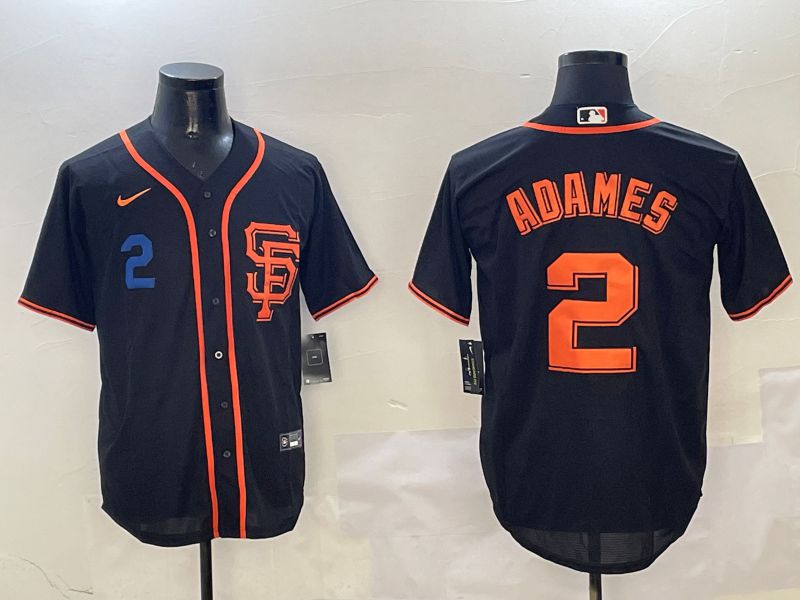 Men San Francisco Giants 2 Adames Black Game 2025 Nike MLB Jersey style 5